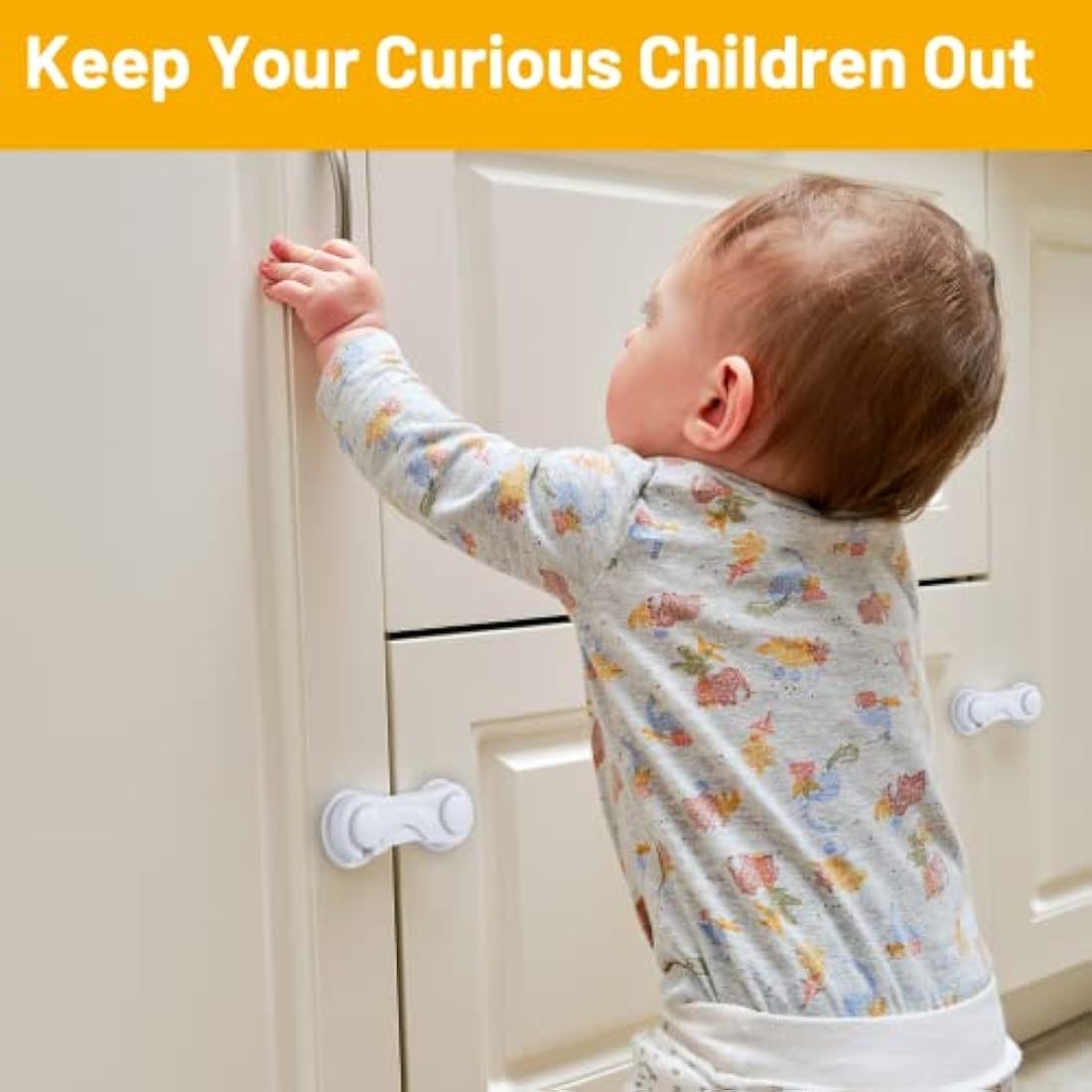 TRILINK Child Safety Cupboard Locks - 10 Pack Adhesive Baby Proofing