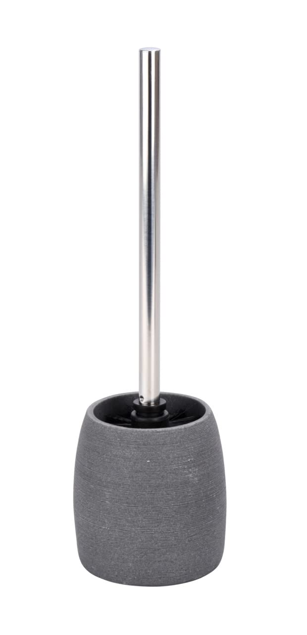 WENKO Goa Toilet Brush Set – Grey Polyresin Modern Bathroom Accessory