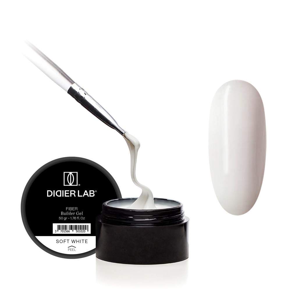 Didier Lab Fiber Builder Gel – Soft White HEMA-Free UV LED Nail Gel 50g