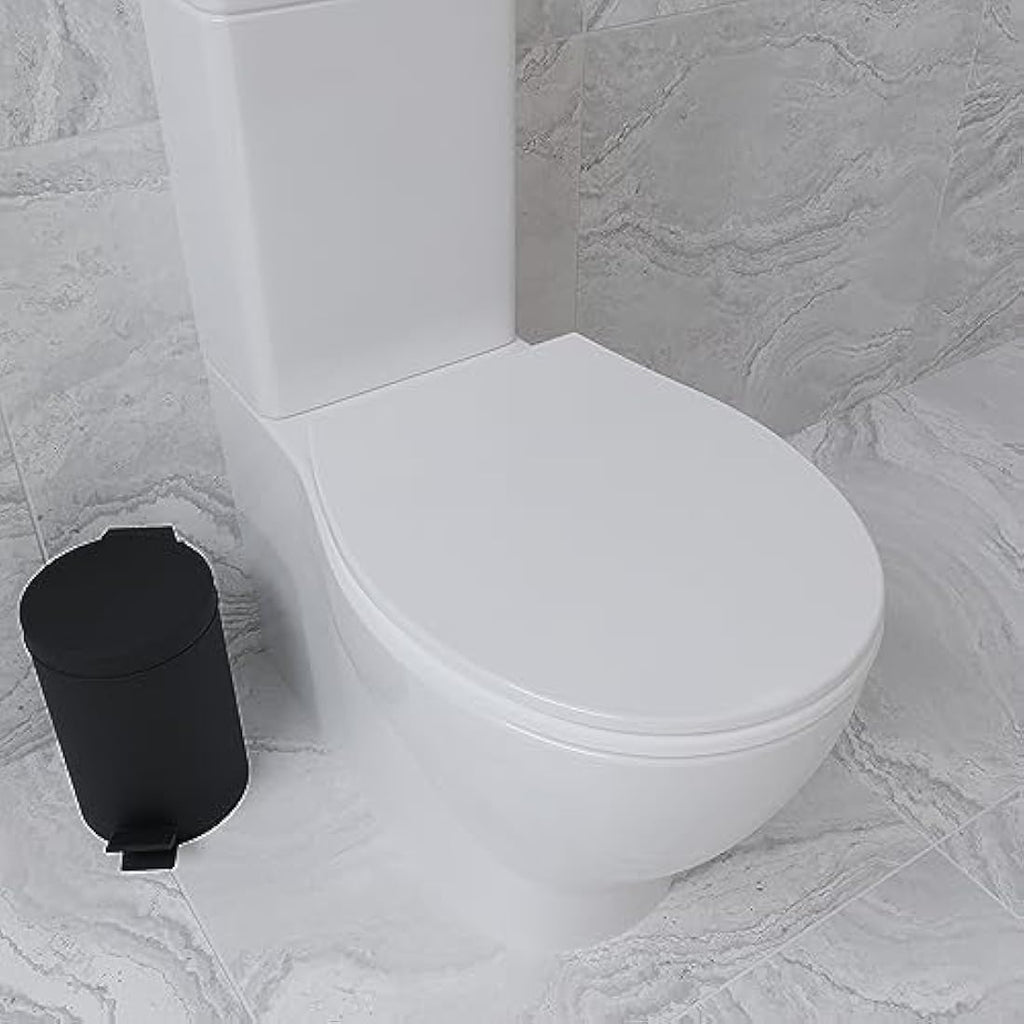 Croydex Capri Oval Toilet Seat – Soft Close & Quick Release White