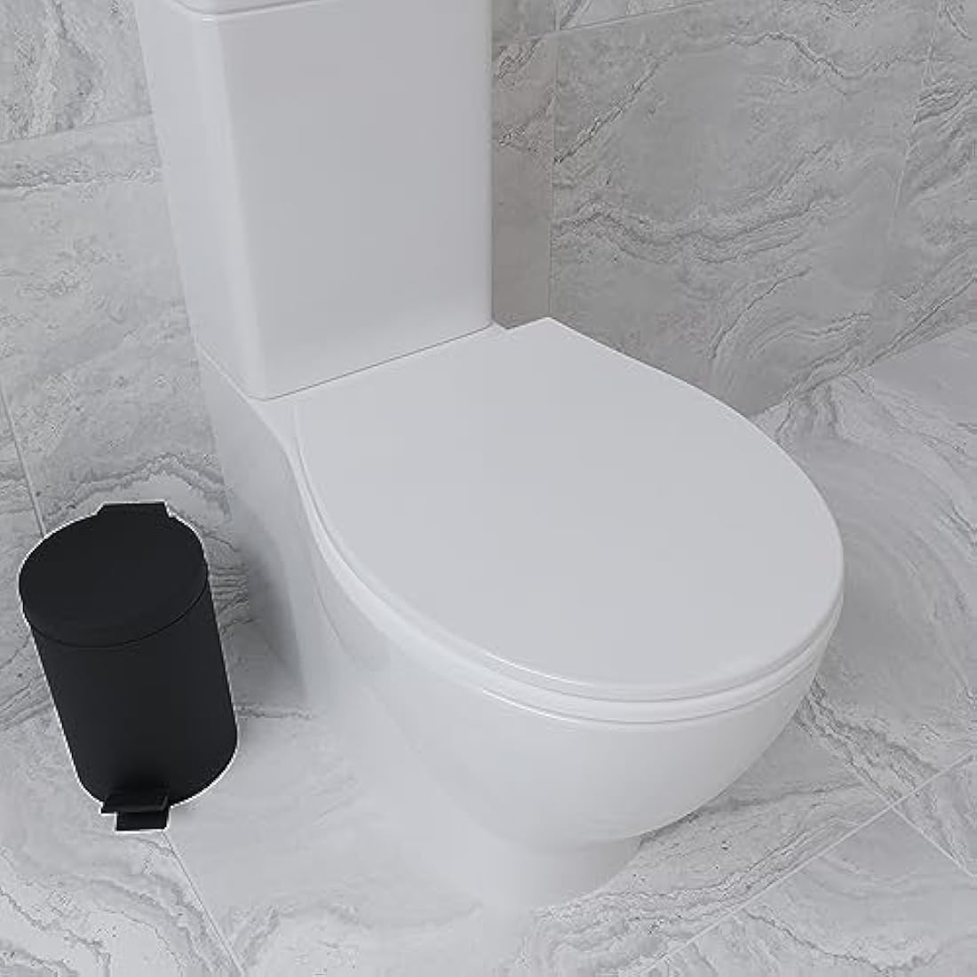 Croydex Capri Oval Toilet Seat – Soft Close & Quick Release White