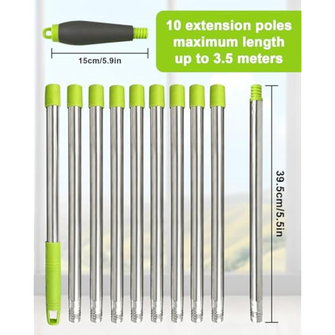 Jolof Store 3.6m Window Cleaning Kit | Professional Squeegee Tool