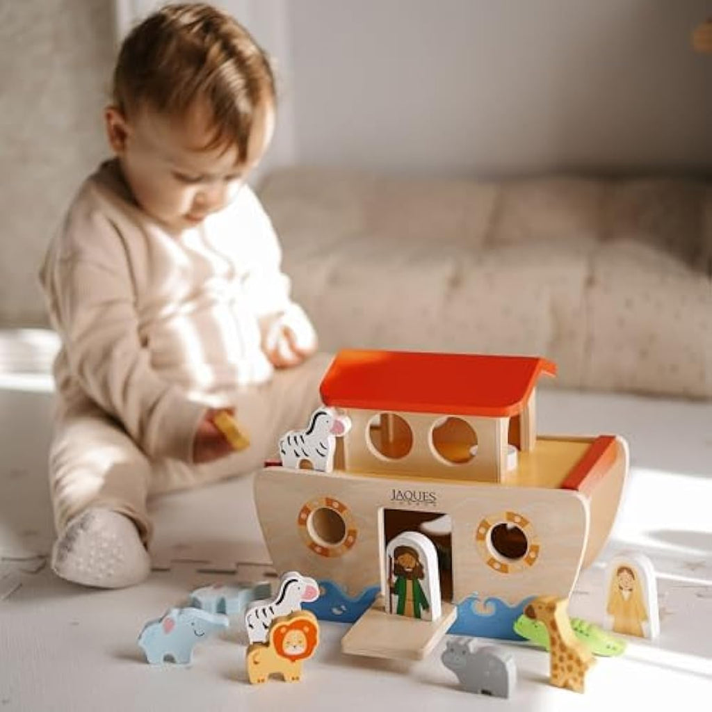 Jaques of London Wooden Noah's Ark Toy – Montessori Shape Sorter