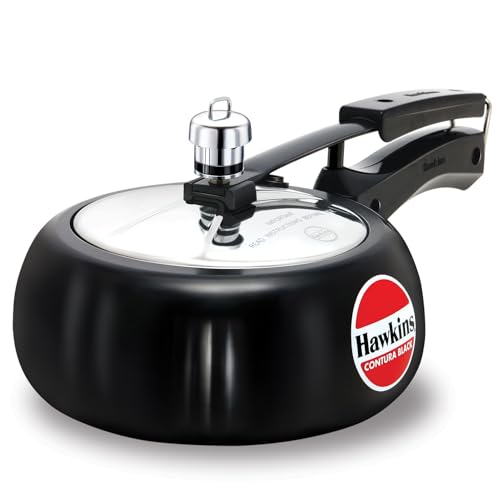 Hawkins Contura 2 Litre Hard Anodised Pressure Cooker - Black (CB20)