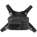 Fitdom Tactical Sports Utility Chest Pack | EDC Rig Pouch Vest - Black