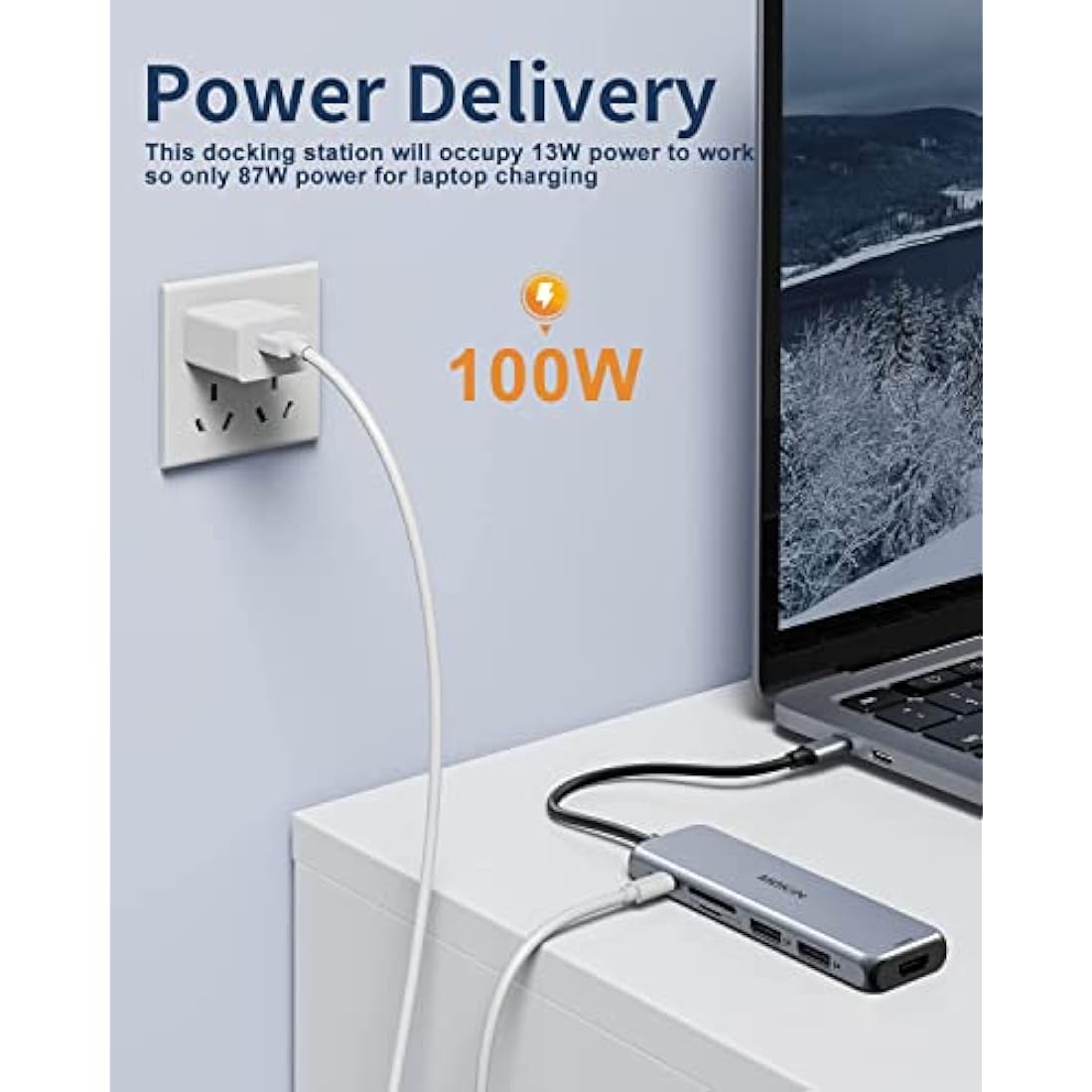 9-in-1 USB C Docking Station – Dual DisplayPort & 100W PD