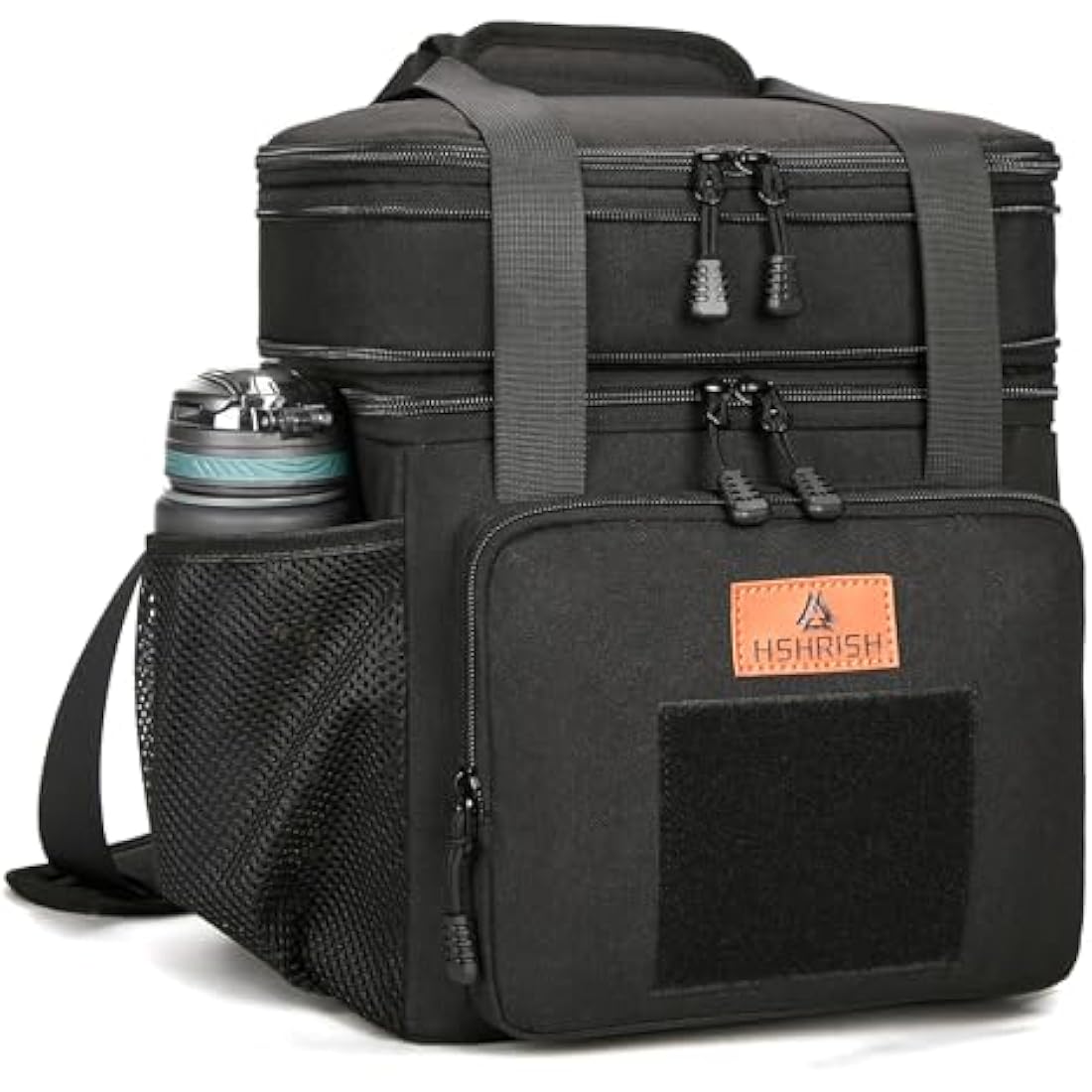 HSHRISH Large Insulated Lunch Bag | 22L Leakproof Cooler for Men – Black