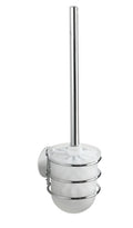 Wenko Turbo-Loc Wall-Mounted Toilet Brush Set – No-Drill Chrome Steel