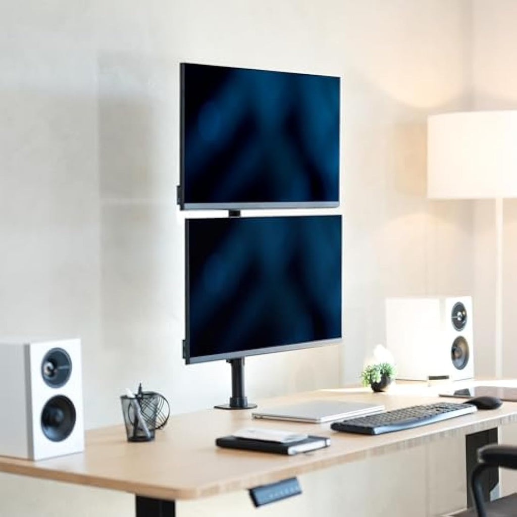 VIVO Dual Monitor Desk Mount | Stacked Vertical Stand for 13-34" Screens