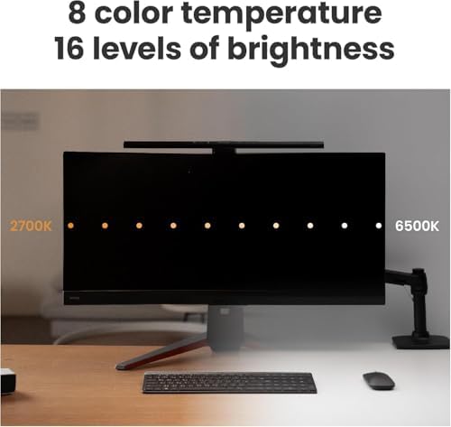 BenQ ScreenBar Pro LED Monitor Light - Silver Eye-Care Desk Lamp