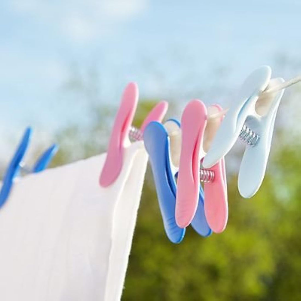 Soft Grip Clothes Pegs – 40 Pack Multi-Colour Laundry Pins