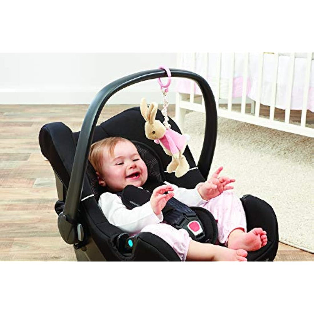 Beatrix Potter Flopsy Bunny Jiggle Attachable Pram Toy | Pink Plush