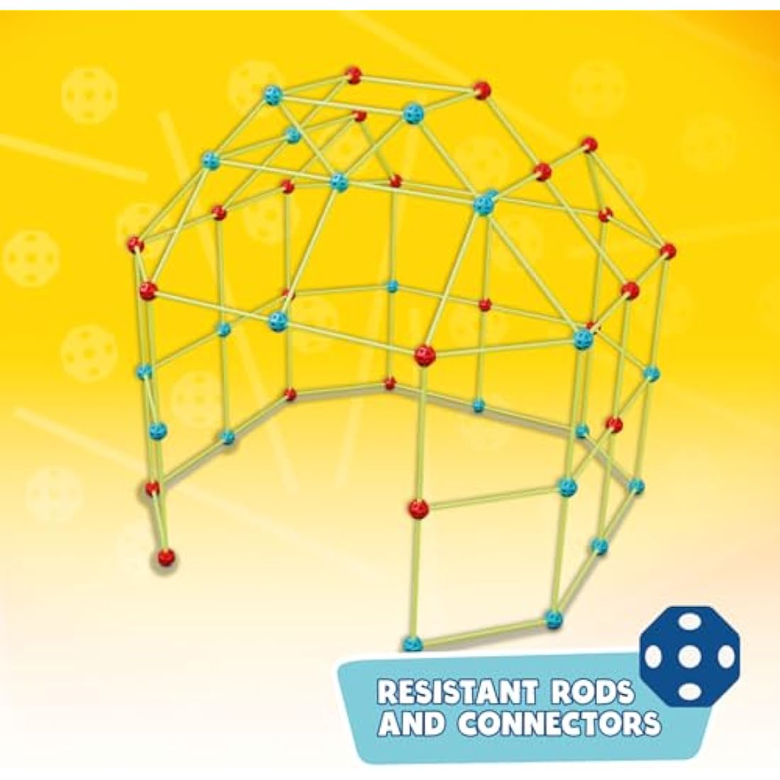 Big Minds Glow in the Dark Fort Building Kit - 130 Piece STEM Den Toy