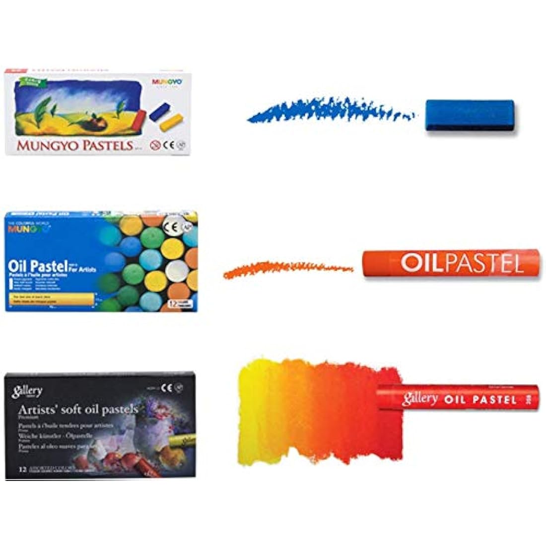 Mungyo Gallery Soft Oil Pastels - 72 Assorted Colors Wood Box Set