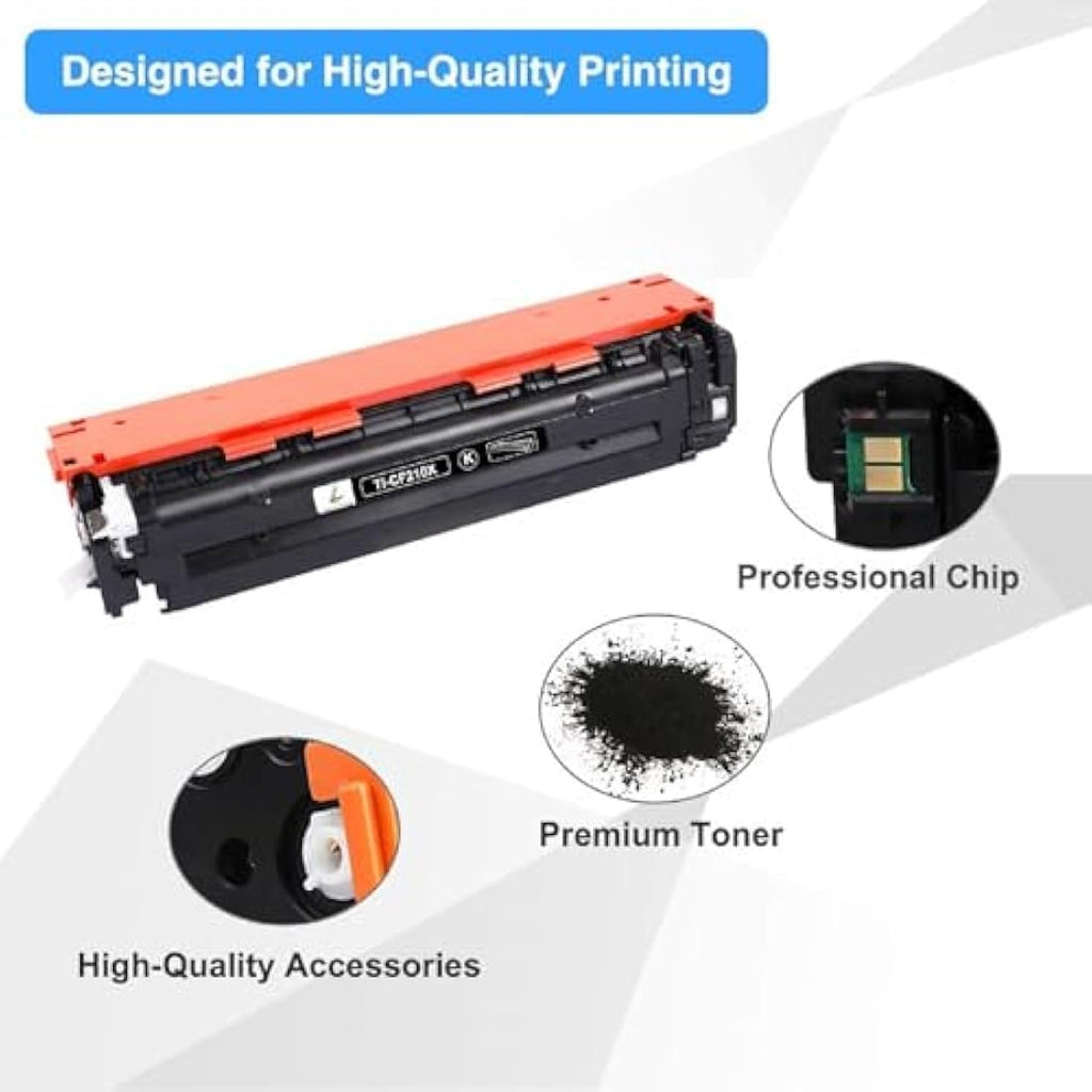 True Image Compatible HP 131X 131A 128A 125A Toner Cartridges, 4-Pack