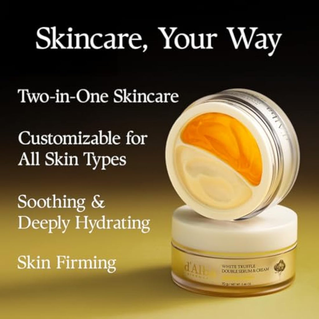 d'alba White Truffle Double Serum & Cream | Vegan Firming Face Moisturizer