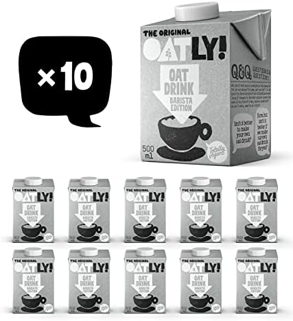 Oatly Barista Edition Oat Milk - Foamable Plant-Based Drink (500ml, 10 Pack)