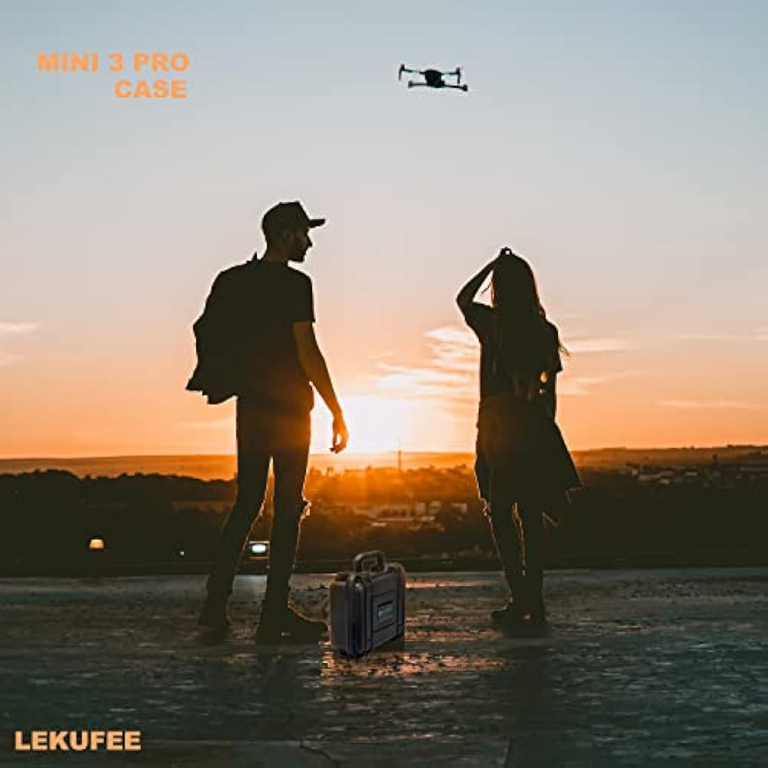 Lekufee Waterproof Hard Case for DJI Mini 4 Pro & Mini 3 Pro Drone