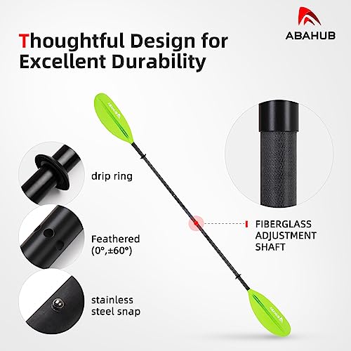 Abahub Kayak Paddle | Adjustable 220–240cm Aluminium Double Paddle