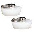 White Silicone Drain Stoppers | 2-Pack Sink Plug with Pull Ring