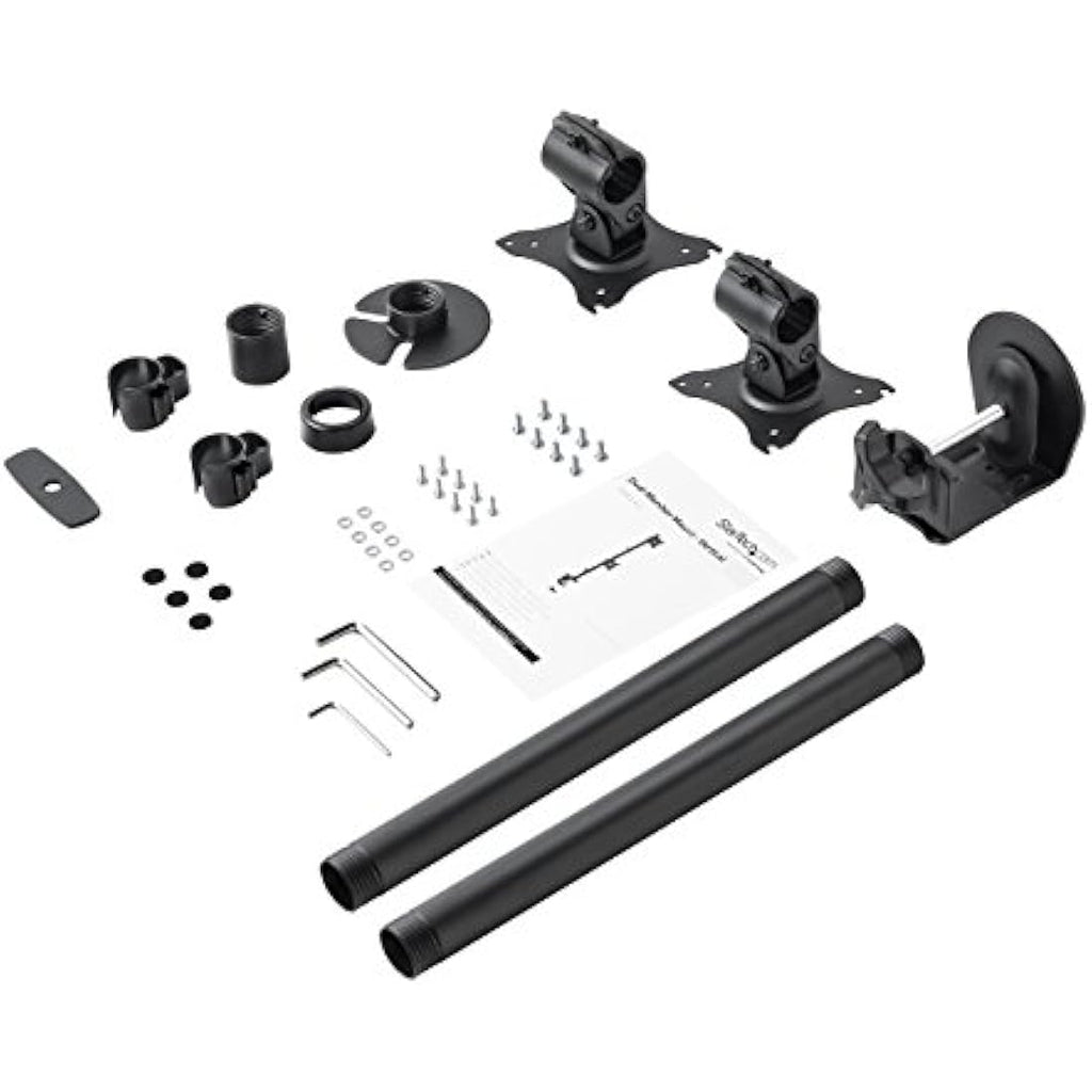 StarTech.com Dual Monitor Arm – Vertical Desk Mount for 13-27" VESA – Black