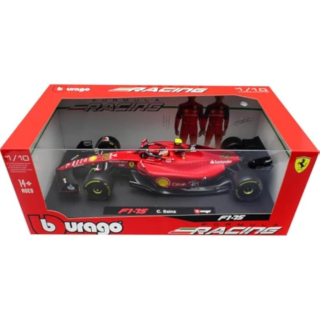 Bburago Ferrari F1-75 Leclerc 1:18 Die-Cast Formula 1 Race Car