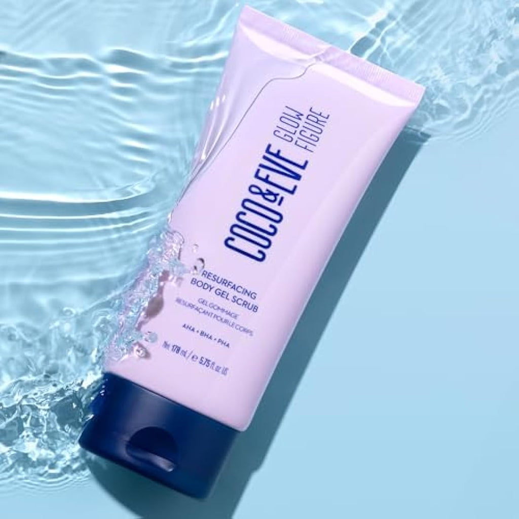 Coco & Eve Resurfacing Body Gel Scrub – AHA & BHA Exfoliator (170ml)