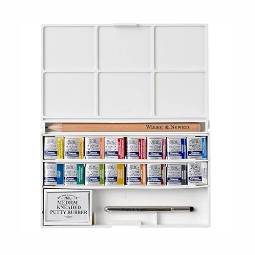 Winsor & Newton Cotman Watercolour Complete Pocket Set - 16 Half Pans