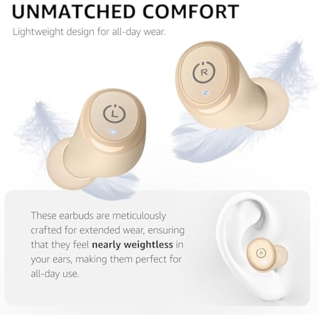 TOZO T10 Wireless Earbuds | IPX8 Waterproof Bluetooth 5.3 Headphones