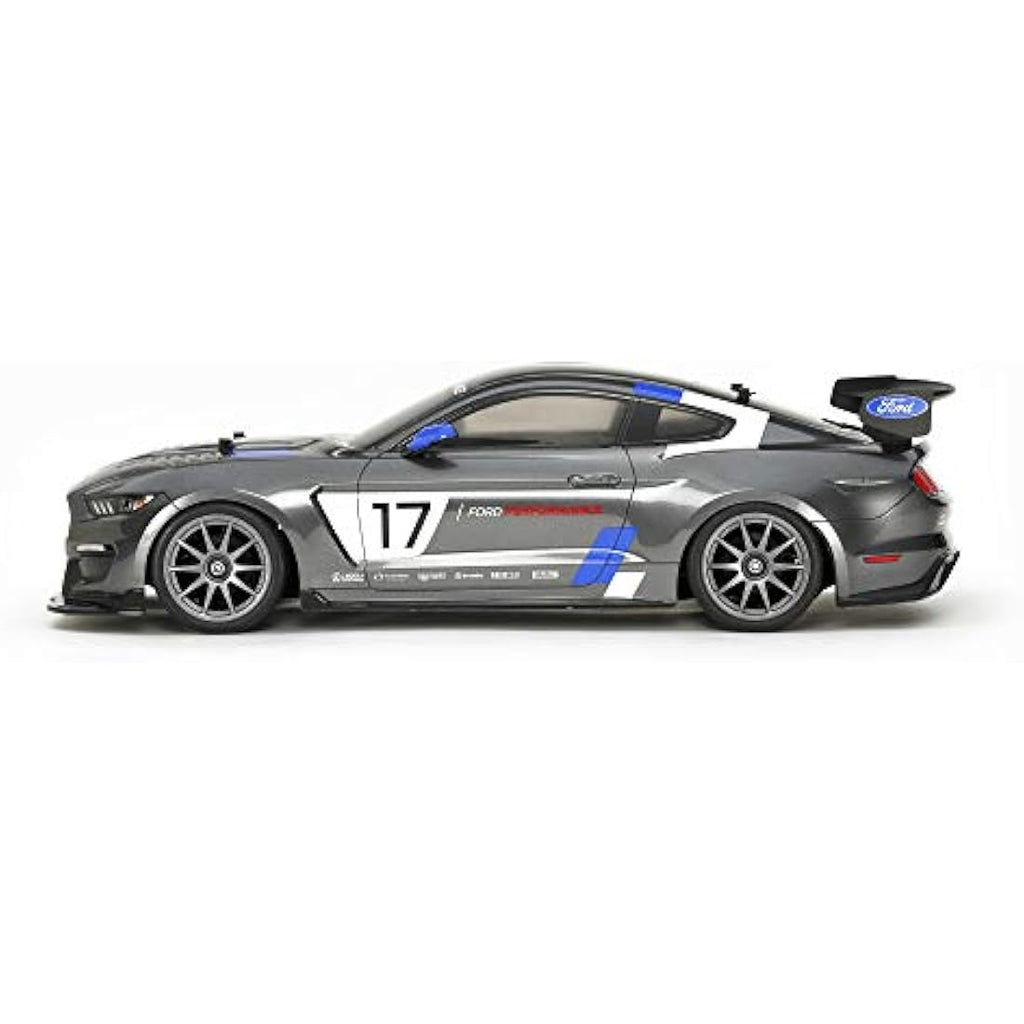 Tamiya Ford Mustang GT4 1:10 RC Car Kit – TT-02 Chassis Model, Grey