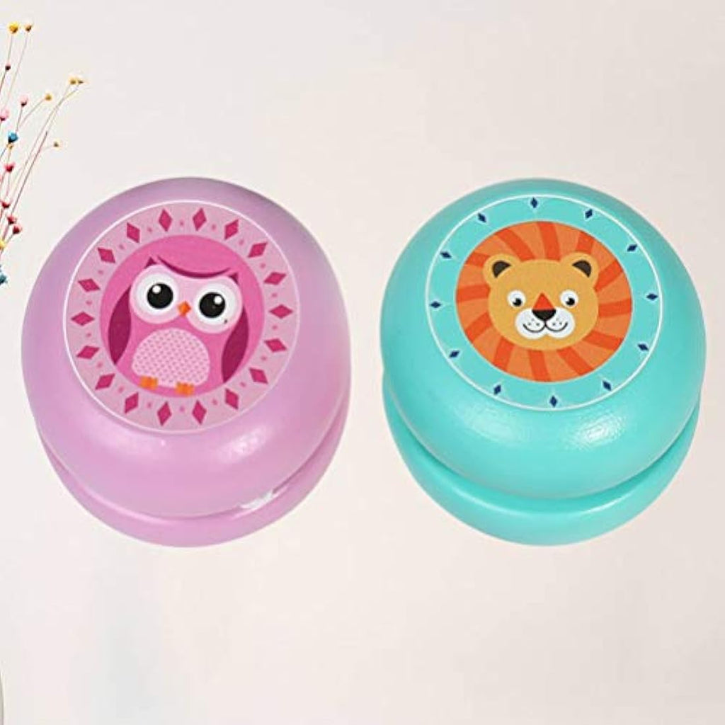 Cartoon Animal Yoyo Toys – 2pc Classic Wooden Kids Toys