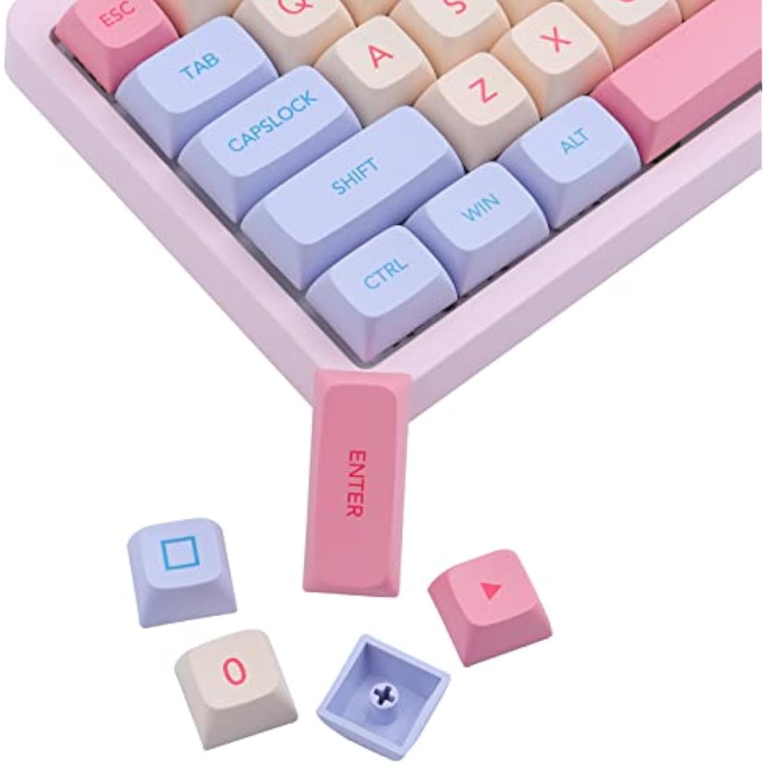 JakeTsai Marshmallow PBT Keycaps – 132 Key XDA Profile Dye-Sub Set