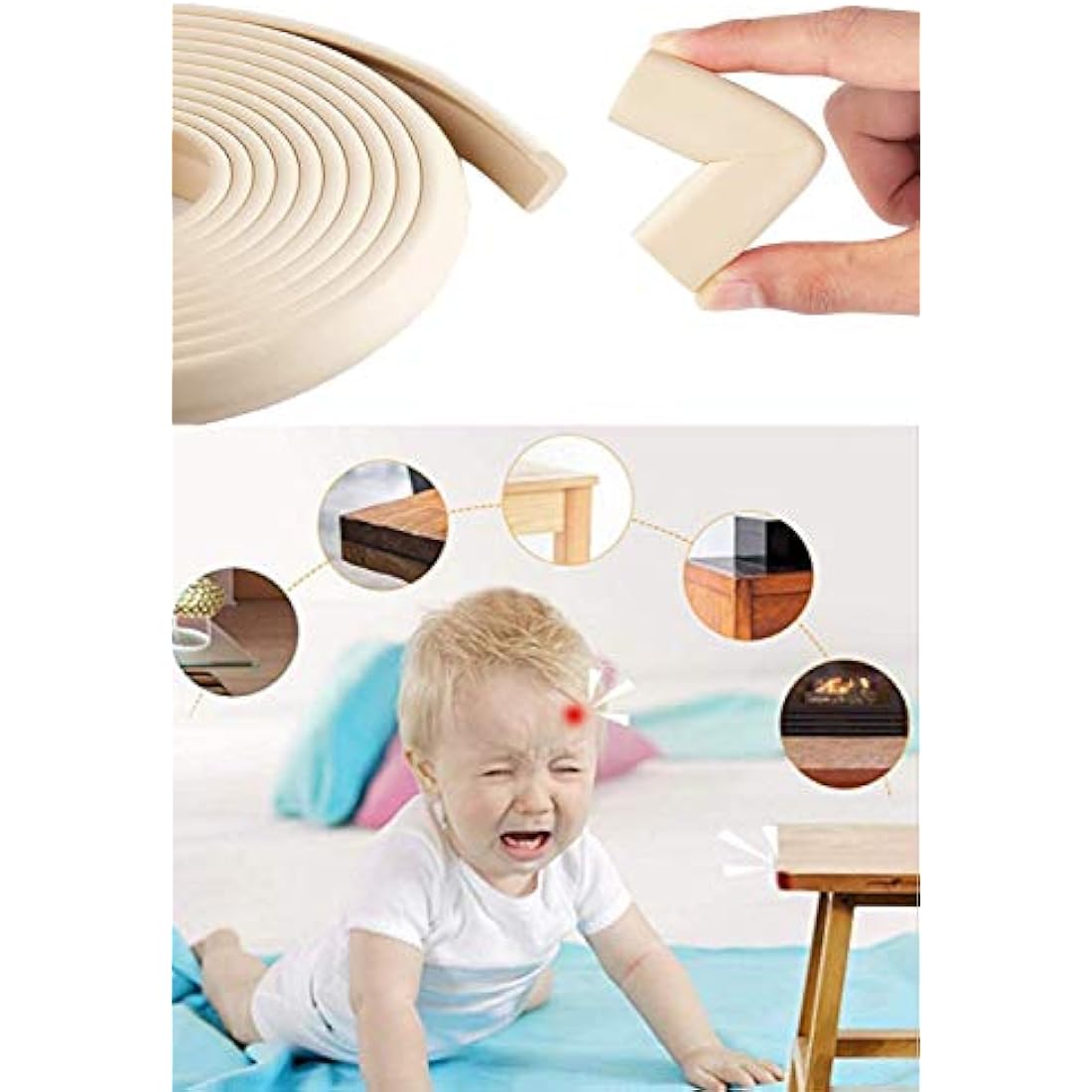 Jolof Store 17-Piece Baby Proofing Kit | Foam Edge & Corner Guards