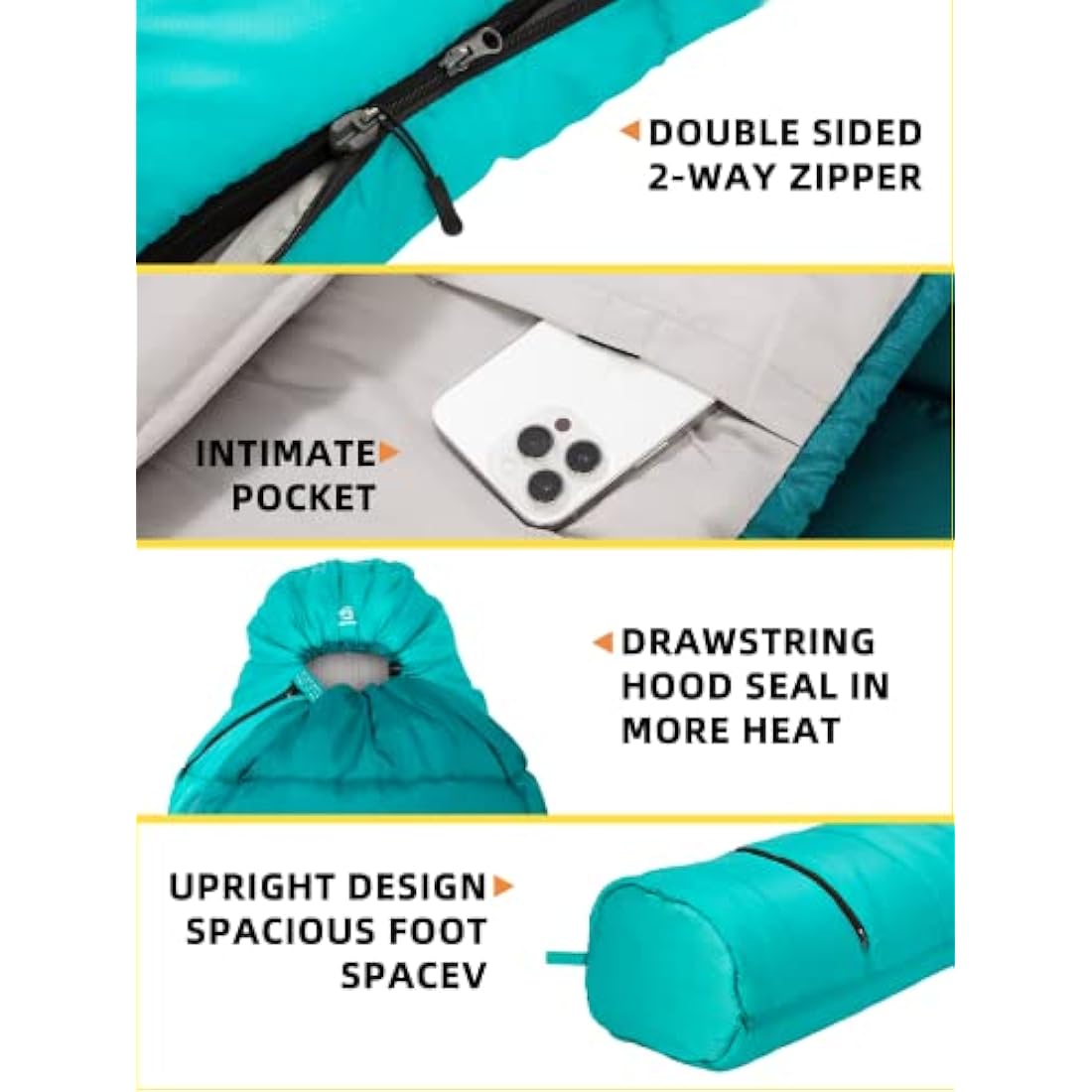 Bessport Mummy Sleeping Bag – 4 Season Ultralight Camping Gear