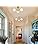 Modern Brass Gold Ceiling Light | 3-Light White Globe Glass