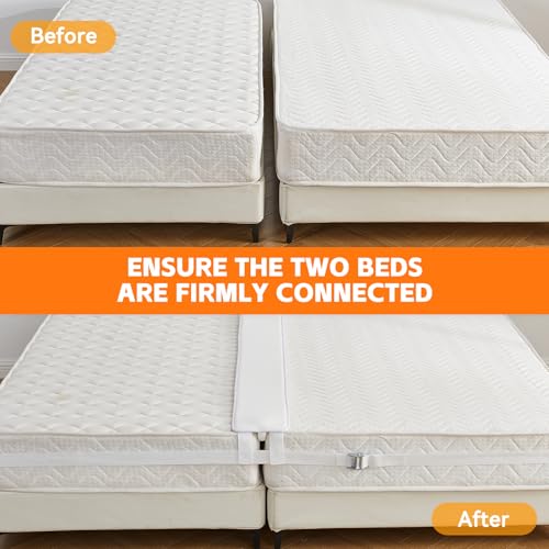 Qucover Bed Bridge Twin to King Converter Kit – Memory Foam Gap Filler