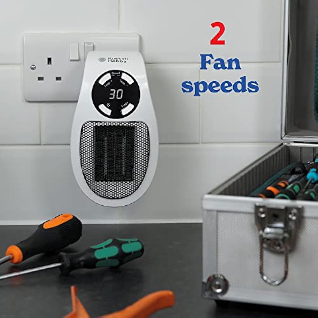 Russell Hobbs 500W Ceramic Plug-In Heater | Portable Space Heater - White
