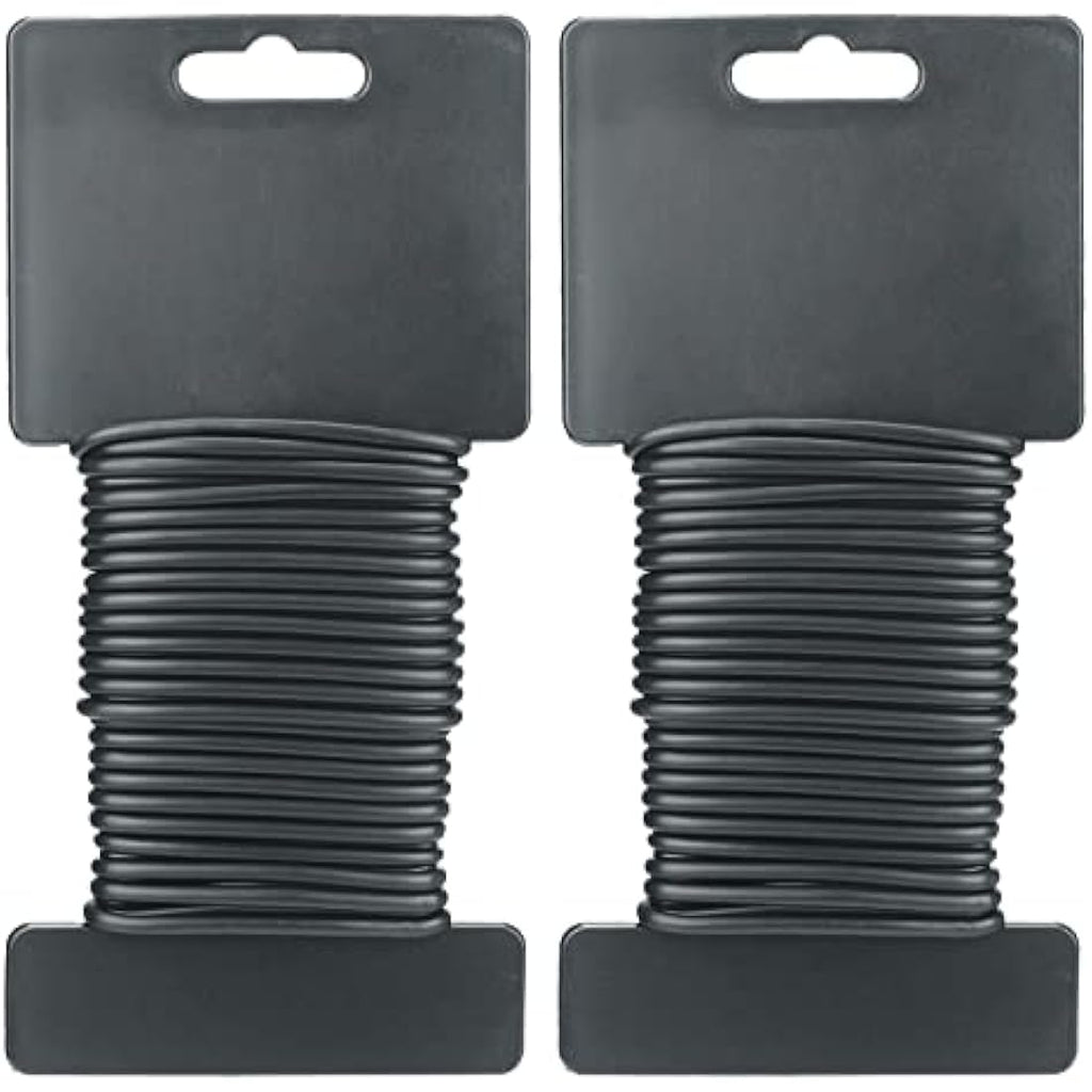 KINGLAKE 2-Pack Black Garden Soft Tie – 16m Flexible Plant Twist Wire