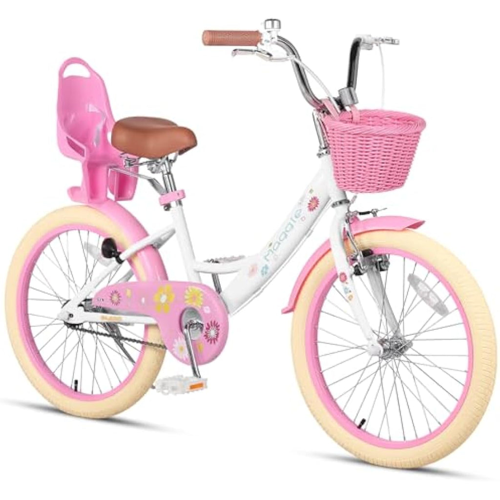 Glerc Maggie 20 Inch Girls Bike with Doll Seat and Basket