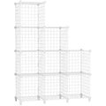 AWTATOS 9-Cube Wire Storage Shelves | Modular DIY Bookcase Unit, White