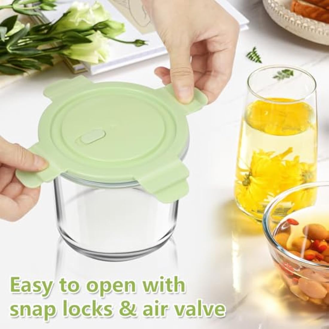 Glass Food Storage Containers – 710ml Airtight Meal Prep, 4PCS