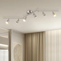 Dehobo 6-Way Ceiling Spotlight – Matte Nickel Adjustable GU10 Track Light