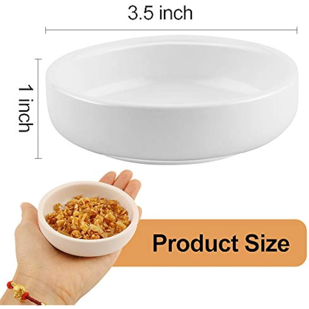 Cyimi 3.5" Ceramic Dipping Sauce Bowls | Small Porcelain Side Dishes, Set of 4