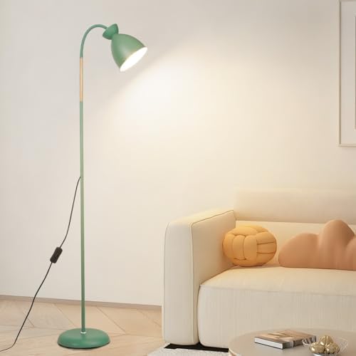 Amdelne ARKA Adjustable Floor Lamp – Modern Wood & Metal Reading Light
