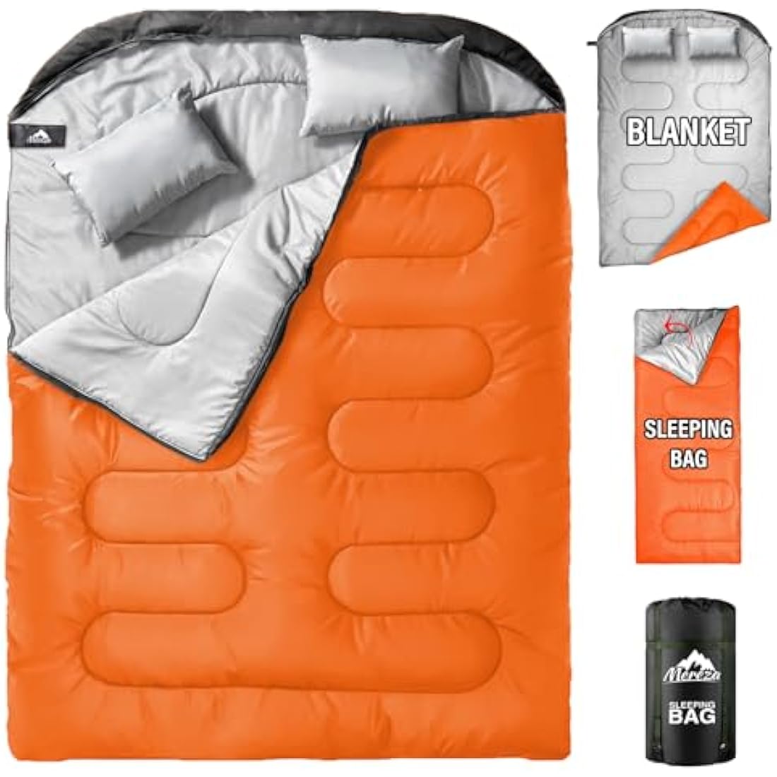MEREZA XL Double Sleeping Bag | Waterproof 2 Person Cold Weather