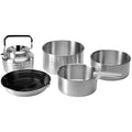 Vango Aluminium Camping Cookware Set – Non-Stick Pan & Kettle, Silver