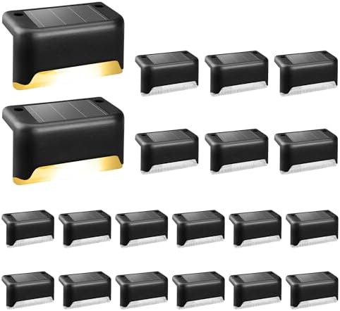 Solpex Solar Deck Lights | 20 Pack Waterproof Outdoor Step & Fence Lamps