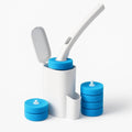 Jolof Store Disposable Toilet Brush Kit with 16 Refill Pads & Storage Caddy