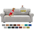 XINEAGE Stretch Sofa Cover | 3 Seater Jacquard Couch Slipcover – Silver Grey