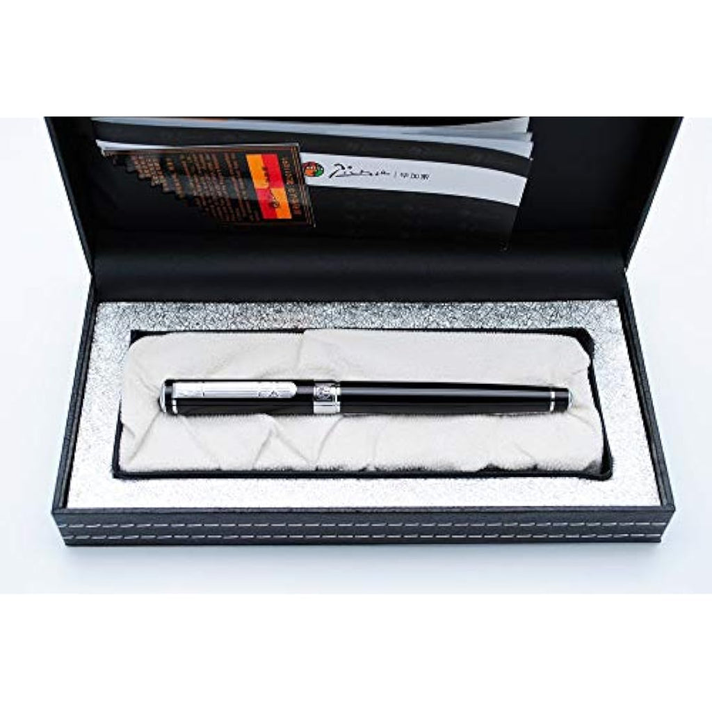 Picasso 902 Gentleman Fountain Pen - Platinum Clip with Gift Box
